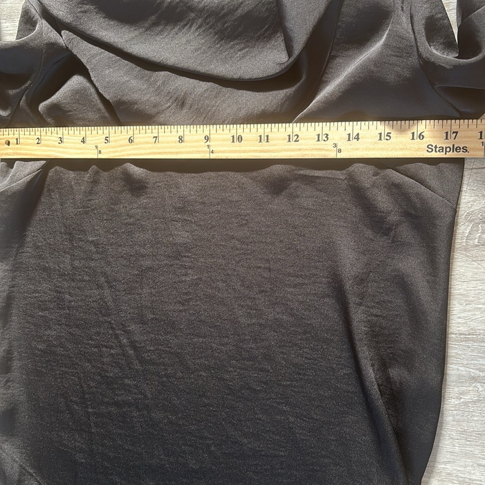 Michael Kors Large Black Cowl Neck Blouse Sz XS - Picture 3 of 8